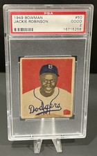 1949 Bowman Jackie Robinson #50 1st Bowman Card PSA 2 Brooklyn Dodgers