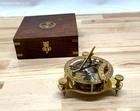 Vintage West London Nautical Instrument Brass Sundial Compass for REPAIRS/Decor