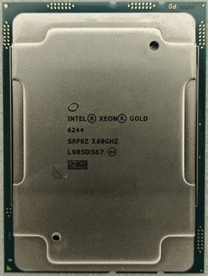 Intel Xeon Gold 6244 3.6GHz 24.75MB 8-Core LGA 3647 CPU / Processor SRF8Z