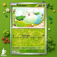 Cottonee Reverse Holo 7/131 Prismatic Evolutions Common Pokemon TCG Card Single