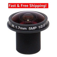 High Definition 180  Fisheye Lens - 1.7mm for CCTV Cameras, M12x0.5 Compatible