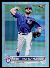 2022 Topps Update Nick Tropeano US285 Rainbow Foil Texas Rangers