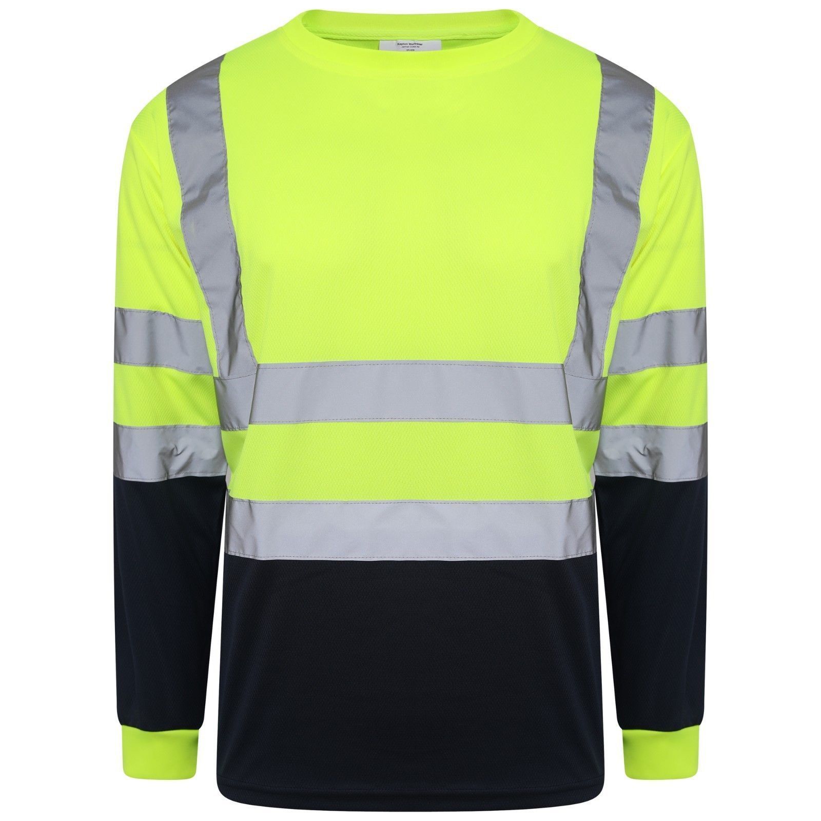 Hi Viz Crew Maglione Felpa in Pile di Sicurezza Visibilità Sicurezza Lavoro Top