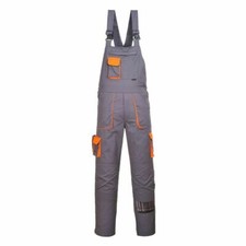 Image of Portwest Texo Contrast Painters Work Wear Bib and Brace Overall Coverall TX12 UK