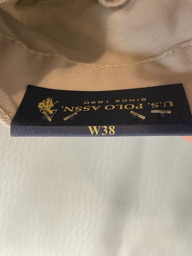 Men's US Polo Assn Beige Cargo Shorts W/ Blue Belt - Size W38 Inseam11” - NEW - Picture 6 of 14