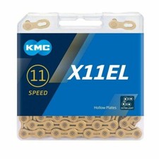 CATENA KMC X11EL EXTRA LIGHT Ti-N GOLD 114 MAGLIE 11V ORO