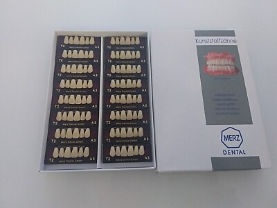16 Zahngarnituren A3 T2 Merz Dental Kunststoffzähne Made In Germany Lot & CE