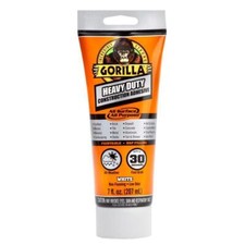 Gorilla Heavy Duty Construction Adhesive, 7 Ounce Squeeze Tube, White, Pack of