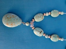 jewelry Teardrop Turquoise Neclace and Earings