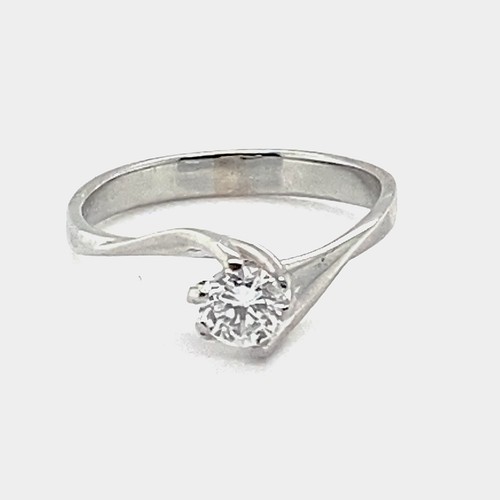 18K 750 Gold Solitaire 0,38CT Diamond Ring RG 55 Diamant Solitär Unikat Brillant - Bild 17 von 24