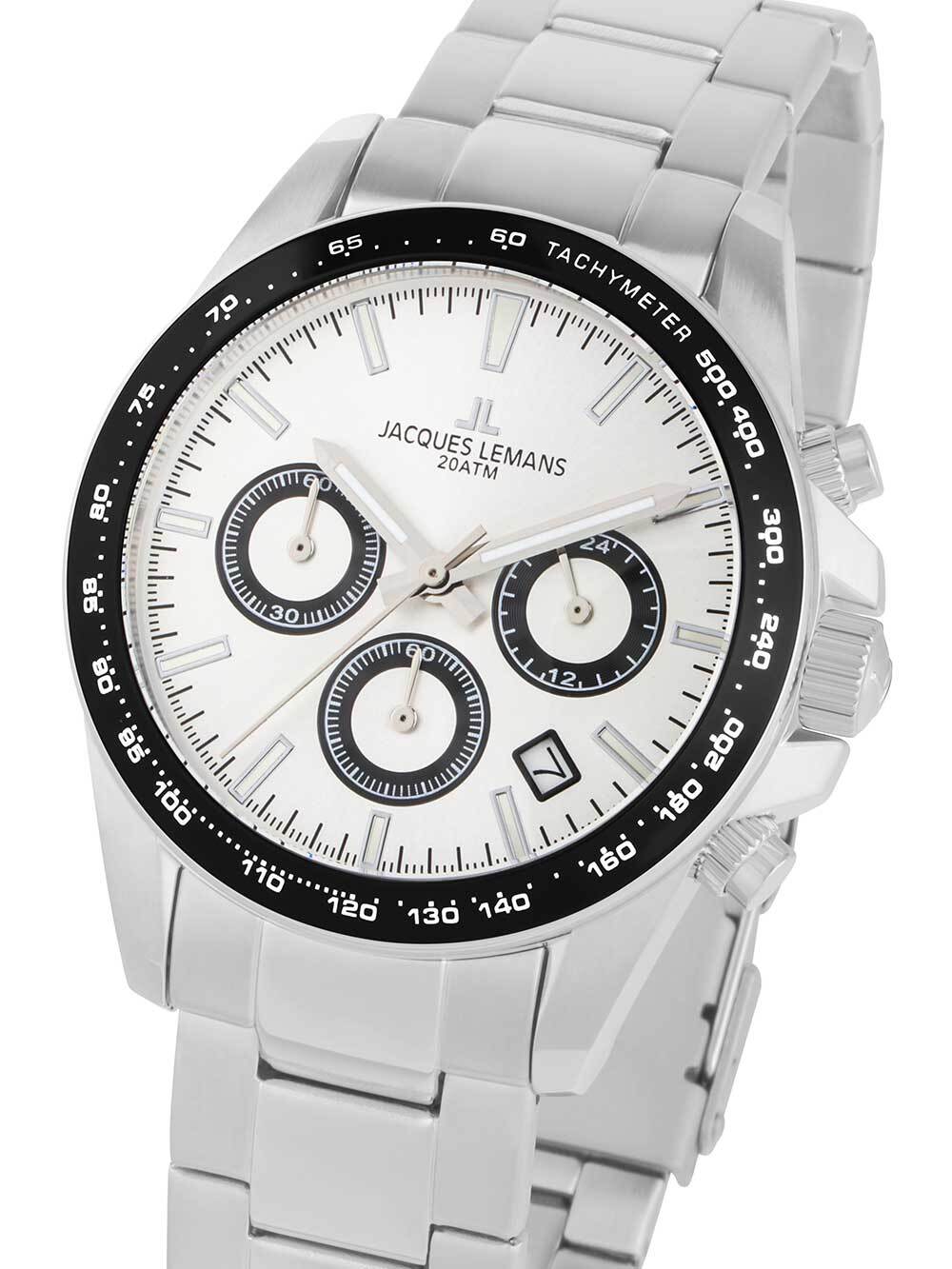 Jacques Lemans 1-1877F Ливерпульский хронограф Herrenuhr 40 мм 20ATM