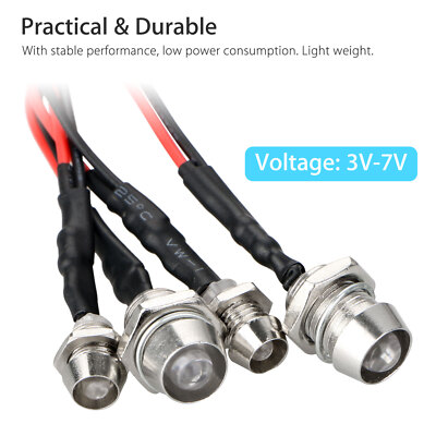 6 Kit Luci Led 2 Bianca 2 Rosso 2 Per 1/10 1/8 Scx10 D90 Rc Car - Foto 7