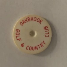 Vintage 70s 80s Oakbrook Golf & Country Club Fairway Ball Marker Washington Vtg