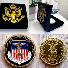 AIR FORCE 1st SPECIAL OPERATIONS WING Challenge Coin with beautiful velvet case