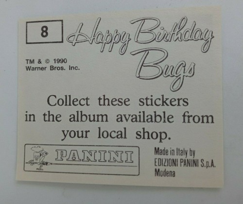 1990 Panini Happy Birthday Bugs (Pick Your Sticker) - Picture 7 of 343