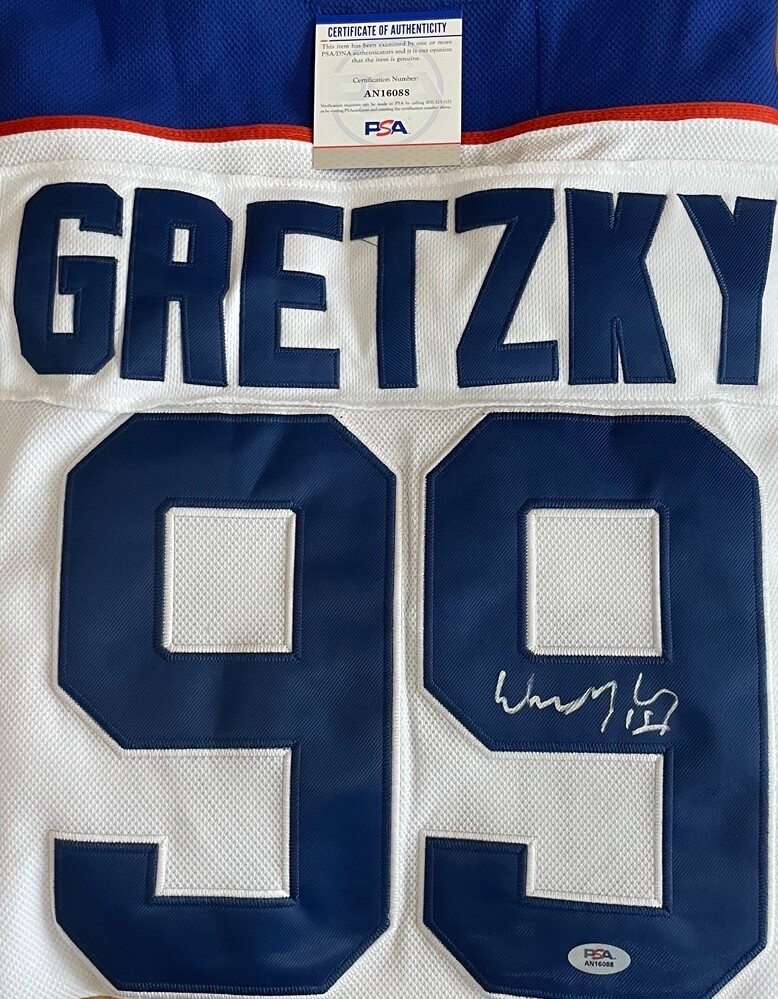 WAYNE GRETZKY Edmonton Oilers C #99 SIGNED Jersey PSA COA