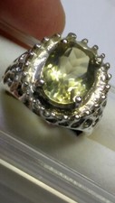 MAGNIFICENT NATURAL CITRINE IN.925 STERLING SILVER RING IN SIZE 7.75 