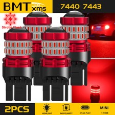 4x 7443 7440 7444 T20 Led Red Flash Strobe Blink Stop Brake Tail Light For Kia 4x 7443 7440 7444 T20 Led Red Flash Strobe Blink Stop Brake Tail Light For Kia