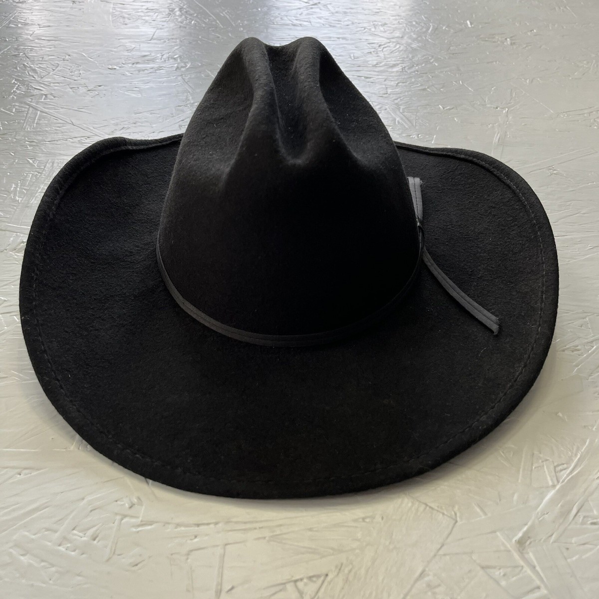 Bailey Brahma Black Cowboy Wool Hat with Beaded Band Bailey Five Point Black Wool Cowboy Hat W2503 – Wild Bill main image 3