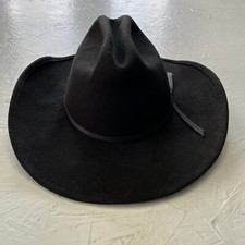 Bailey Brahma Black 6 7/8 Band Men Western Cowboy Hat USA Made 100% Wool