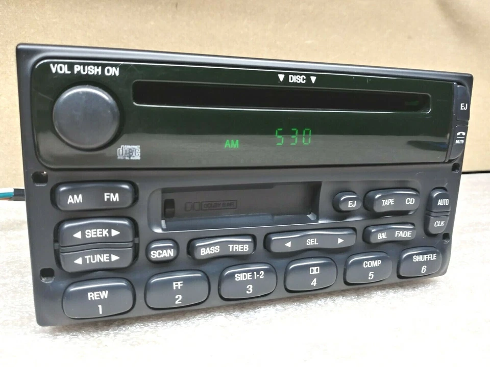 GENUINO FORD Ranger F150 Truck Series Windstar Radio Reproductor de CD Cinta de Cassette Fabricante de Equipo Original Foto 3 de 4