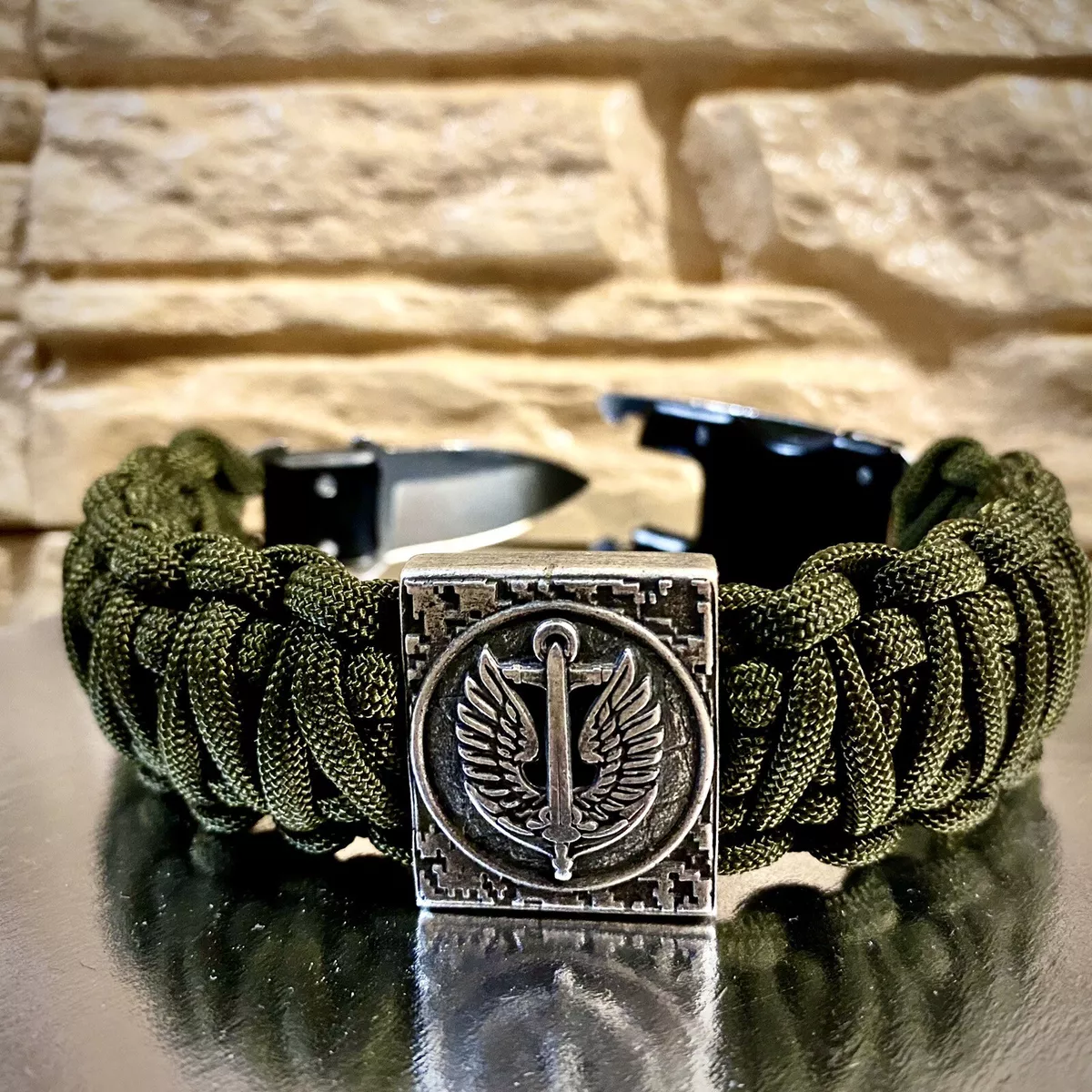 Bracelet Survival Paracord Jewelry Naval forces ZSU Marines.Ukraine