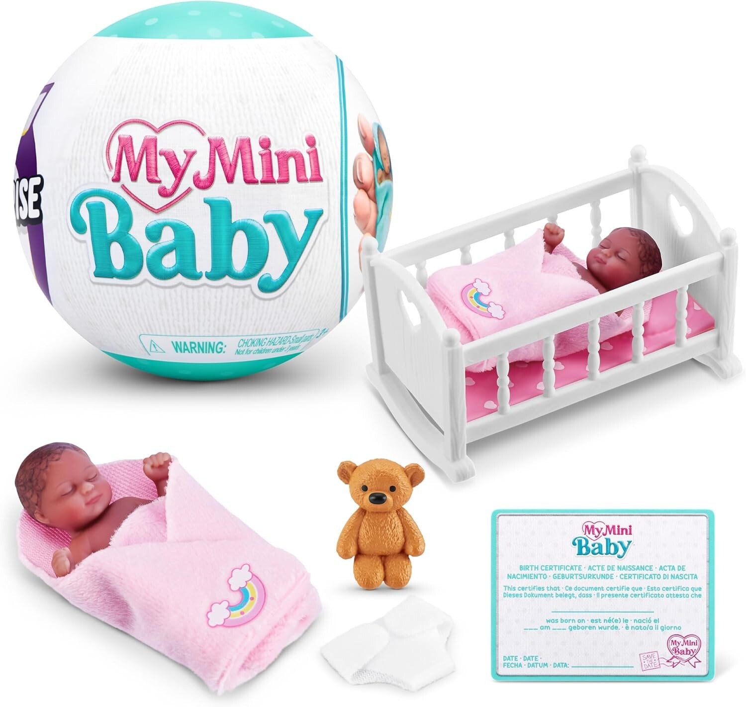 5 Surprise My Mini Baby Series 1, Single Capsule, By ZURU, Collectible Mystery
