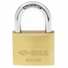 Cisa Brass Padlock 22010 KA 50mm OS (22010-50-KA)