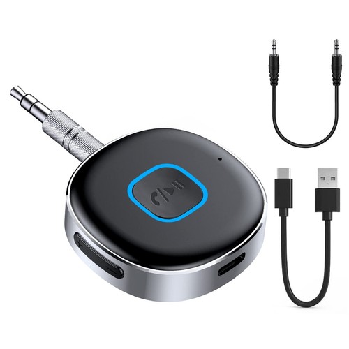 Récepteur auxiliaire Bluetooth pour voiture, mini récepteur Bluetooth 5.0 pour voiture stéréo 3,5 mm