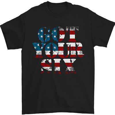 USA Ive Got Your Six American Flag Army Herren T-Shirt 100% Baumwolle