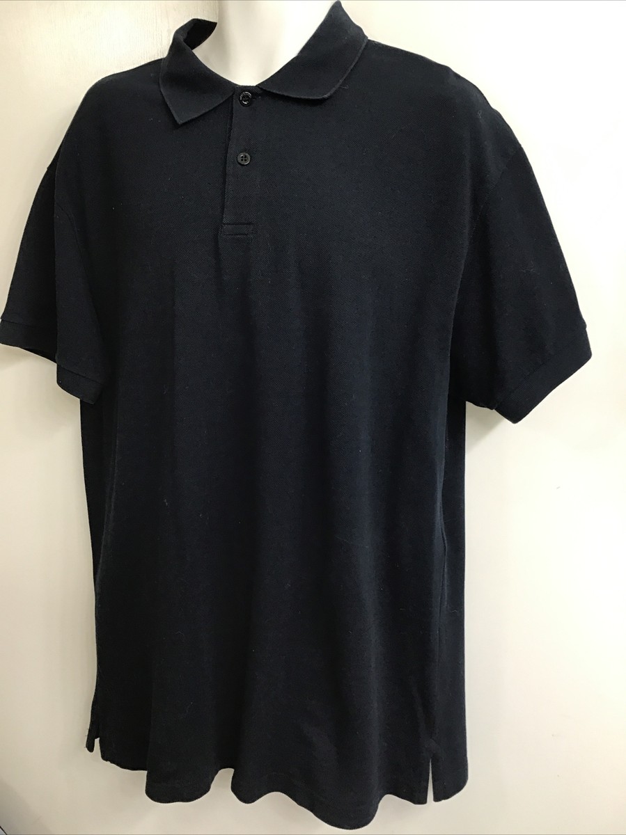 Balenciaga Men's Polo Shirt Navy White Writing Embroidered