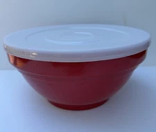 Red Melamine Large Mixing Bowl Size 11" X 6" X 6" With Lid