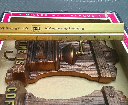 Vintage 1970s Miller Wall Plaque Any Time Is Coffee Time M37 Cup Mug Holder Hook - Picture 10 of 13