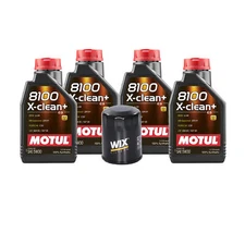 4L Motul 8100 X-CLEAN + 5W30 Wix Filter Motor Oil Change Kit API SN/CF