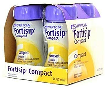 Forti sip Feeding Supplement Compact Banana (4 x 125ml) - NEW STOCK FREE P&P