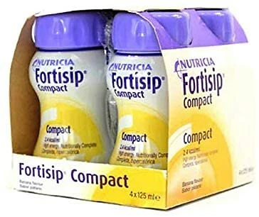 NUTRICIA Forti sip Feeding Supplement Compact Banana (4 x 125ml) - NEW STOCK FREE P&P