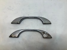 Vintage Chrome Drawer Pulls Cabinet Door Handle MCM Mid Century - Lot of 2