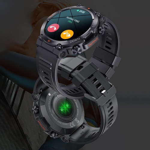 Military Smart Watch for Men(Answer/Make Calls) Rugged Tactical Fitness Tracker - Photo 9 sur 18