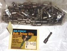 AIR FORCE INDUSTRIAL GRADE BITS 100 PC 1/4" MAGNETIC NUT DRIVER BITS SHORT 14ND