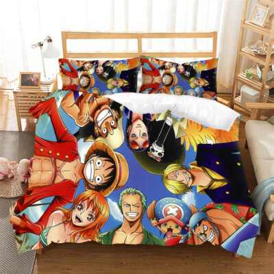 Twin/Full/Queen/King Size Bed Duvet/Quilt Cover Set Anime Linen Once Piece