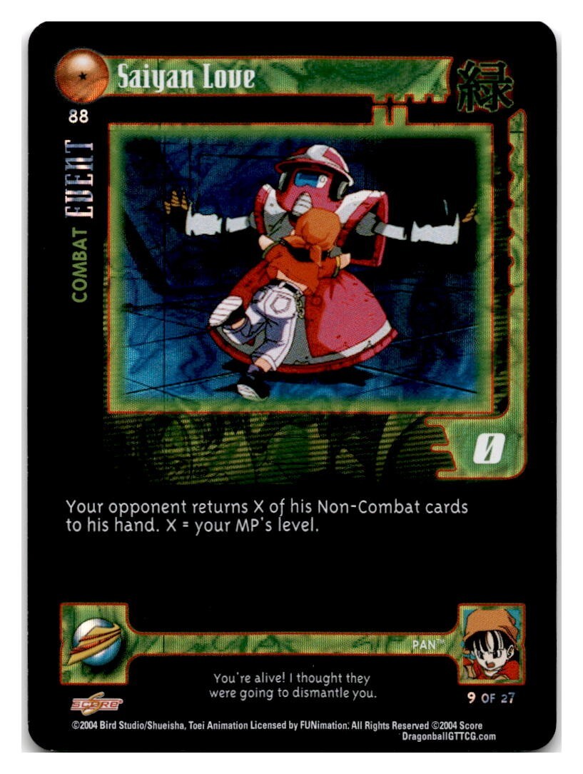 Saiyan Love 88 Foil Dragon Ball Z GT TCG DBZ CCG 2004 Score