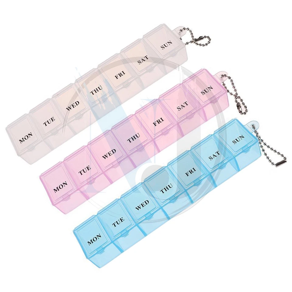 PILLBOX 7 TAGE GROSSER PILLENBOX HALTER TABLETTENBEHÄLTER ORGANISATOR SPENDER AUFBEWAHRUNG VITAMIN