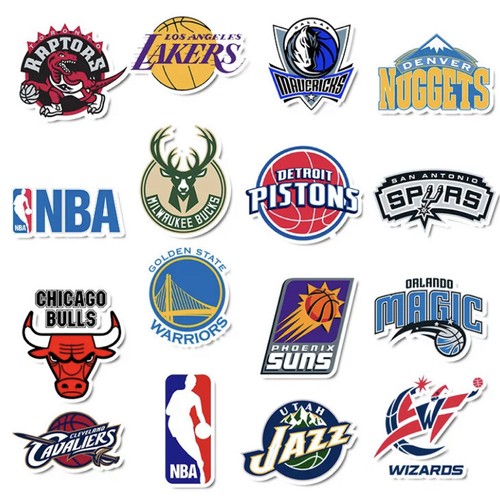 32 x NBA Basketball Stickers Basketball Team Stickers - Picture 3 of 4
