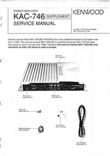Service Manual für Kenwood KAC-746