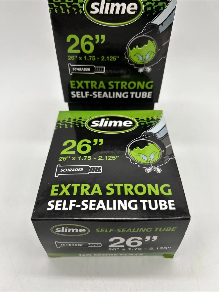 2 Slime 26 Inch Extra Strong Self Sealing Tubes Schrader Valve 26x1.75-2.125 - Image 2 of 4