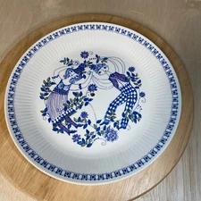Vintage Figgjo Flint Turi Design Lotte 9" Round Plate With Hole Tiered Server