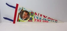 1969 Richard Nixon NIXON'S THE ONE Inauguration Pennant Flag 18" 102424WT-i