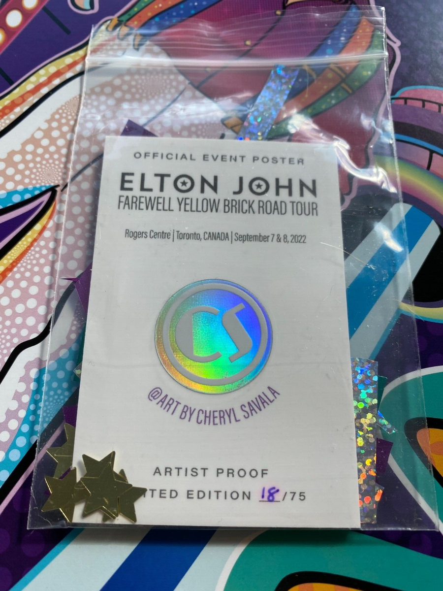 RARE ELTON JOHN Toronto ON 2022 Farewell Tour AP Poster S/N #/75