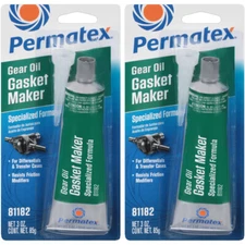 Permatex 81182 Gear Oil RTV Gasket Maker Set (Specialized Formula) 6oz (2x3oz)