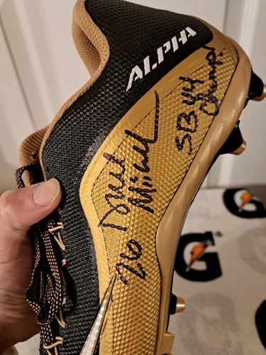 DEUCE MCALLISTER NEW ORLEANS SAINTS SIGNED NIKE ALPHA CLEAT PSA DNA OLE MISS - Picture 3 of 7
